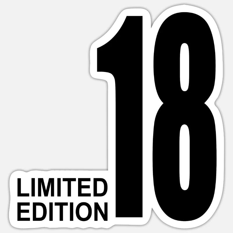 18. Geburtstag Junge Mädchen cool Sticker Größe S (10 x 10 cm)