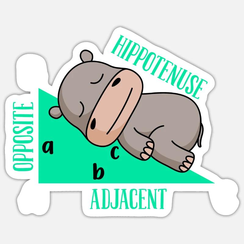 Lutiges Math Design Hipotenuse - Sticker size S (10 x 10 cm) - white matte