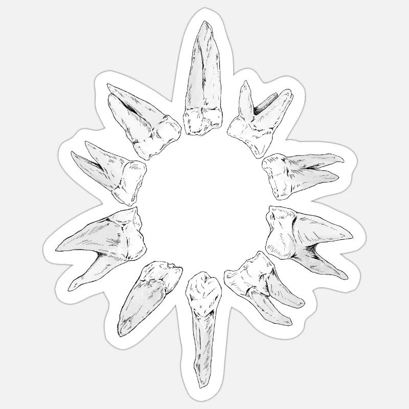 Teeth Sticker size S (10 x 10 cm)