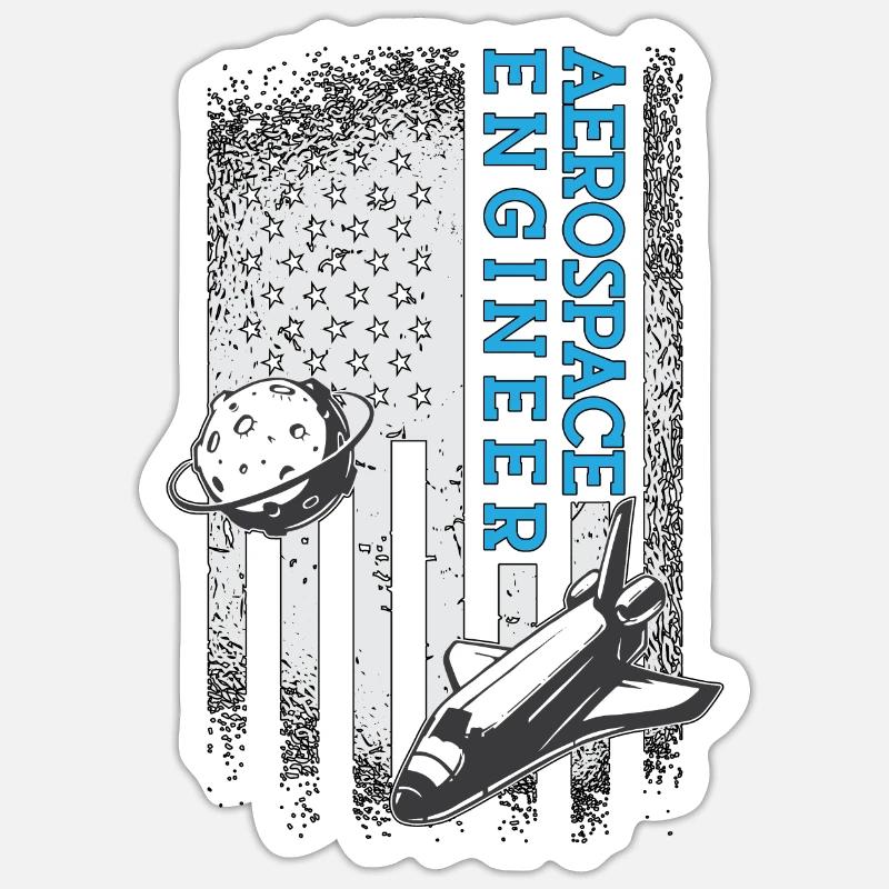 Aerospace Engineer Engineering Space Rocket Sticker Größe S (10 x 10 cm)