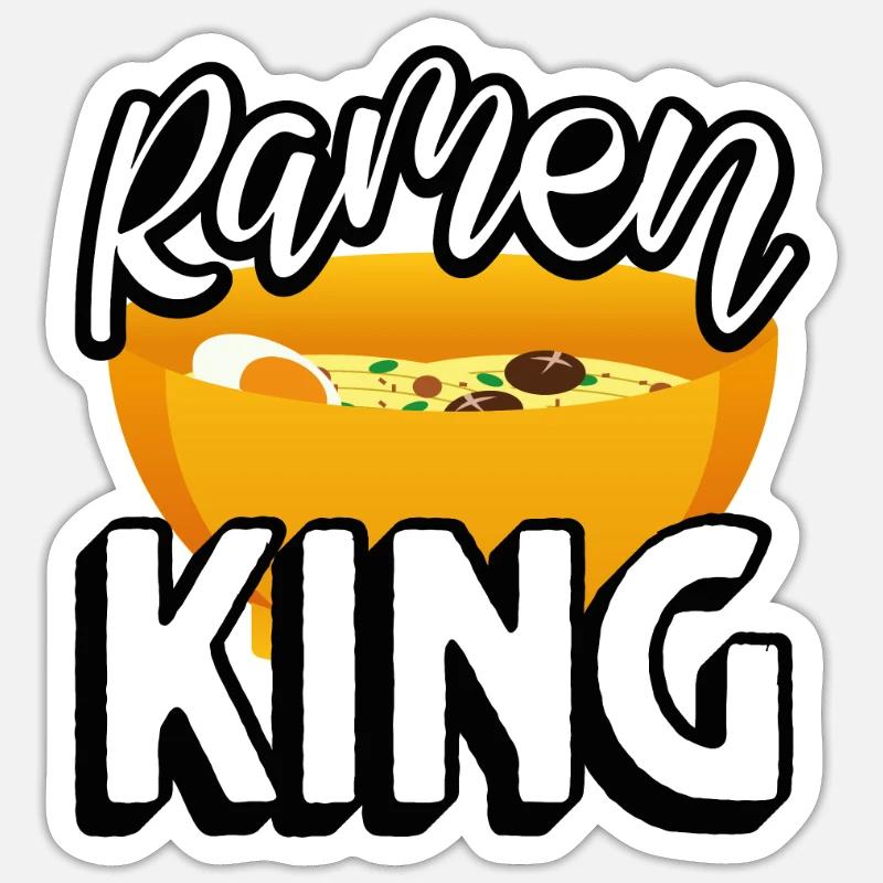 Ramen King - Sticker size S (10 x 10 cm) - white matte