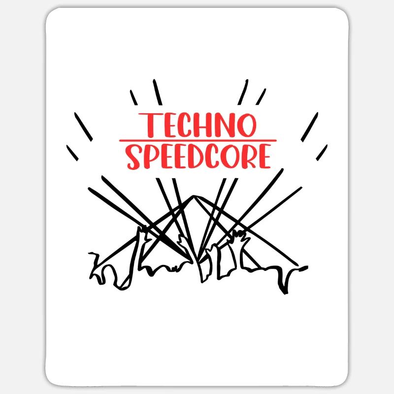 Techno - Speedcore Techno Music Sticker size S (10 x 10 cm)