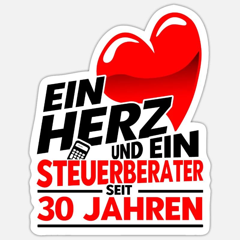 Perlenhochzeit Ehepaar 30. Hochzeitstag Geschenk - Sticker Größe S (10 x 10 cm) - Mattweiß