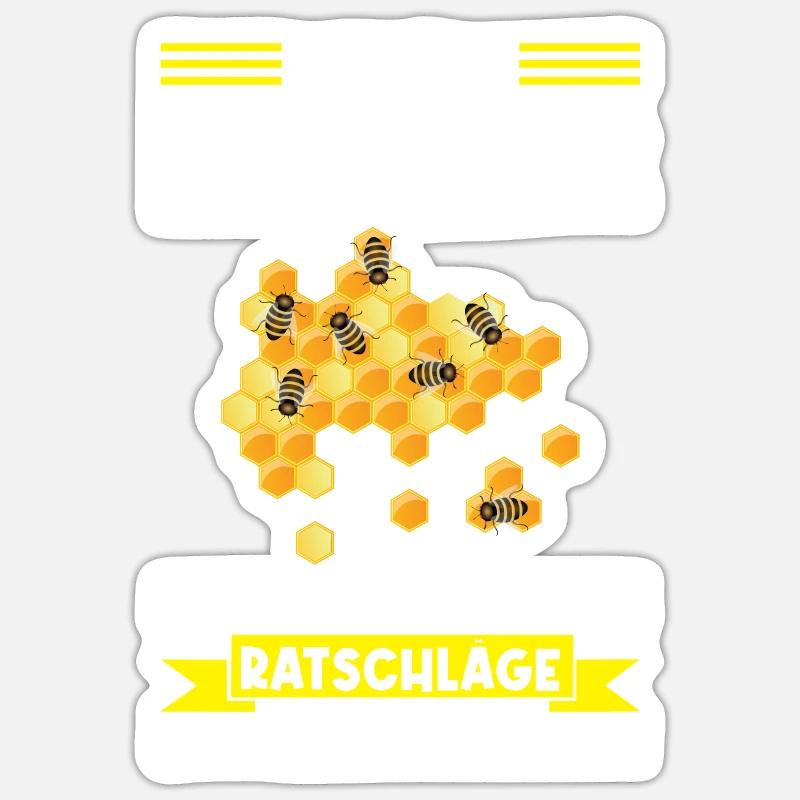 Imker Bier Bienen Geschenk - Sticker Größe S (10 x 10 cm) - Mattweiß