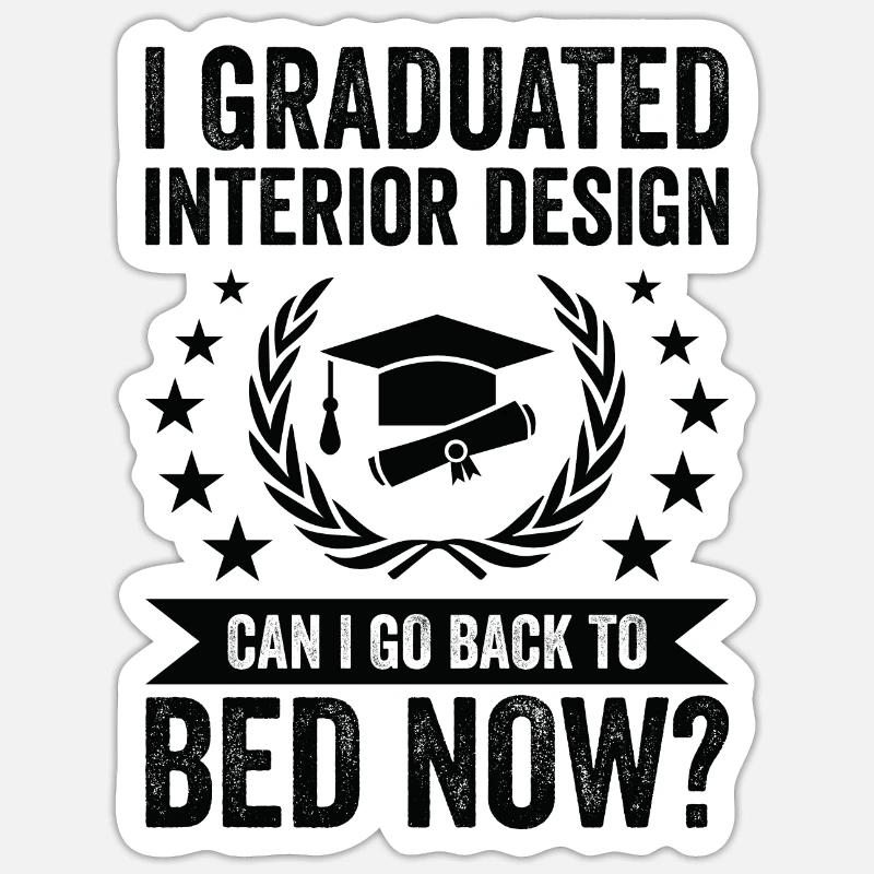 I studied interior design Sticker size S (10 x 10 cm)