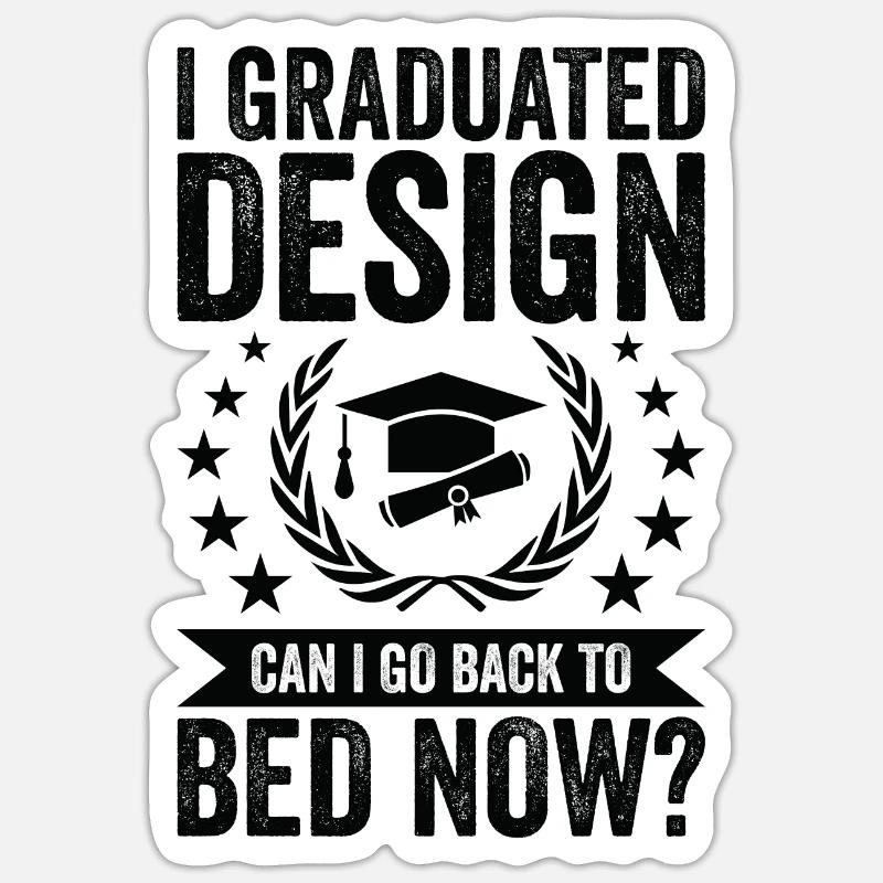 Ich Habe Design Studiert - Sticker Größe S (10 x 10 cm) - Mattweiß