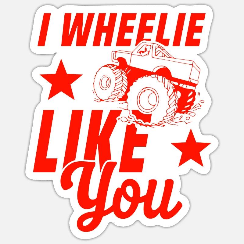 roue de camion - Sticker taille S (10 x 10 cm) - blanc mat