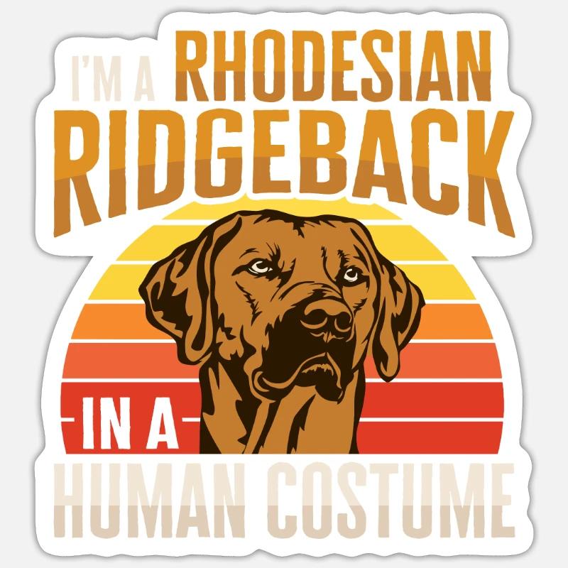 Rhodesian Ridgeback Dog - Sticker size S (10 x 10 cm) - white matte