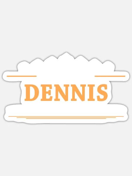 Professionell Dennis Name Vorname - Sticker Größe S (10 x 10 cm) - Mattweiß