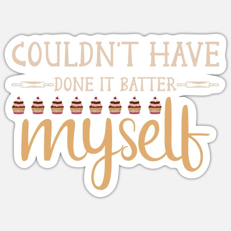 Cuisson gâteau Boulanger Confiseur - Sticker taille S (10 x 10 cm) - blanc mat