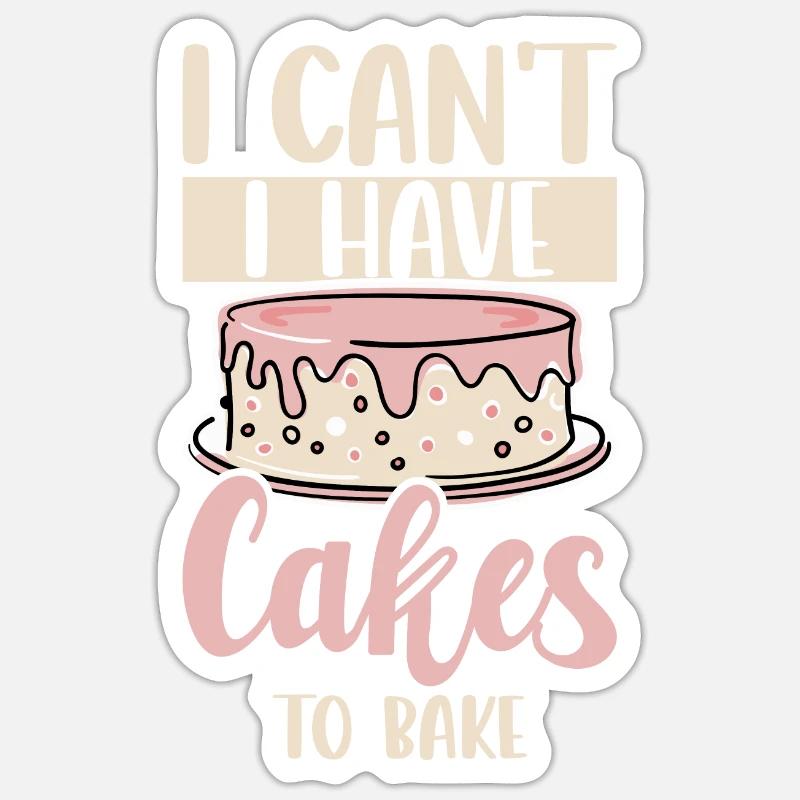 Baking Cake Baker Confectioner - Sticker size S (10 x 10 cm) - white matte