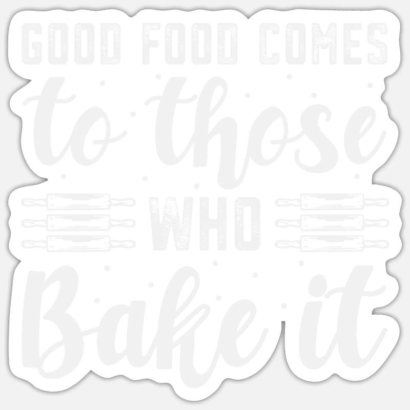 Baking Cake Baker Confectioner - Sticker size S (10 x 10 cm) - white matte