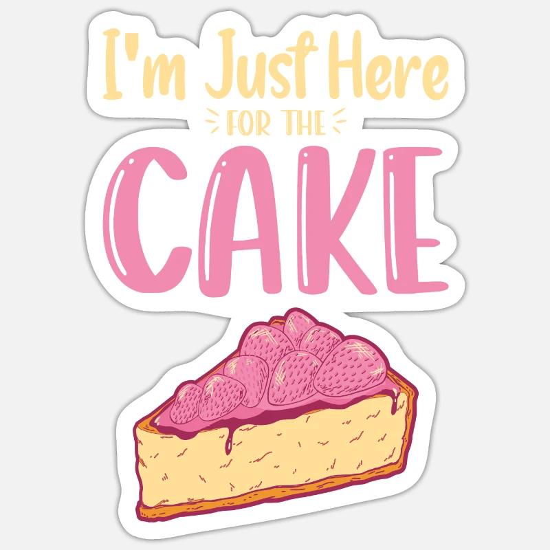 Kuchen Backen Bäcker Konditor - Sticker Größe S (10 x 10 cm) - Mattweiß