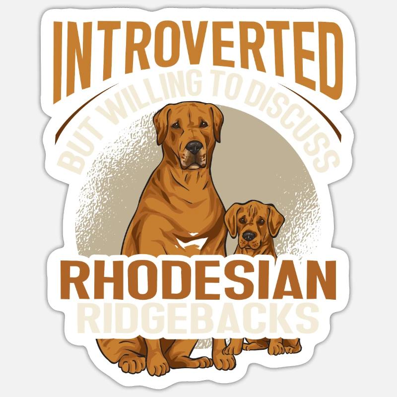 Rhodesian Ridgeback Hund - Sticker Größe S (10 x 10 cm) - Mattweiß
