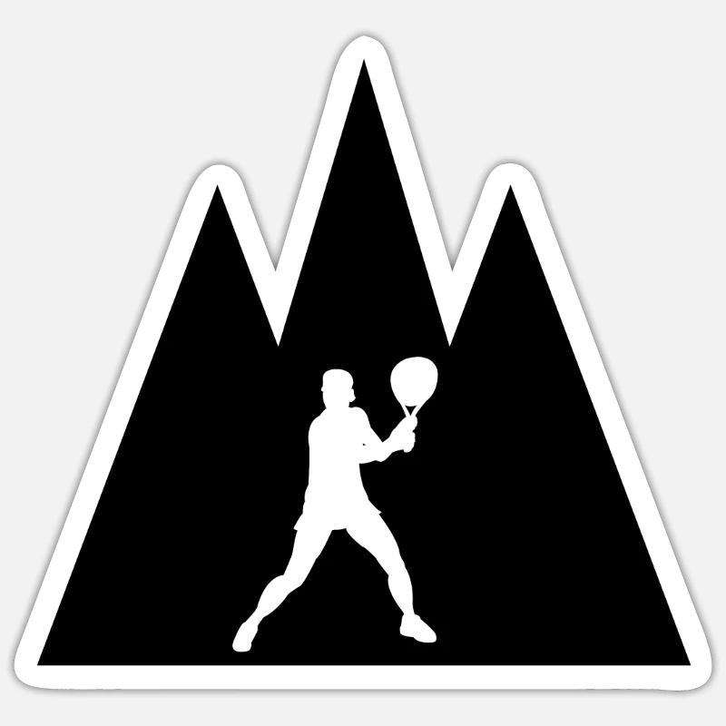 Triangular Mountain and Tennis - (2) Sticker size S (10 x 10 cm)