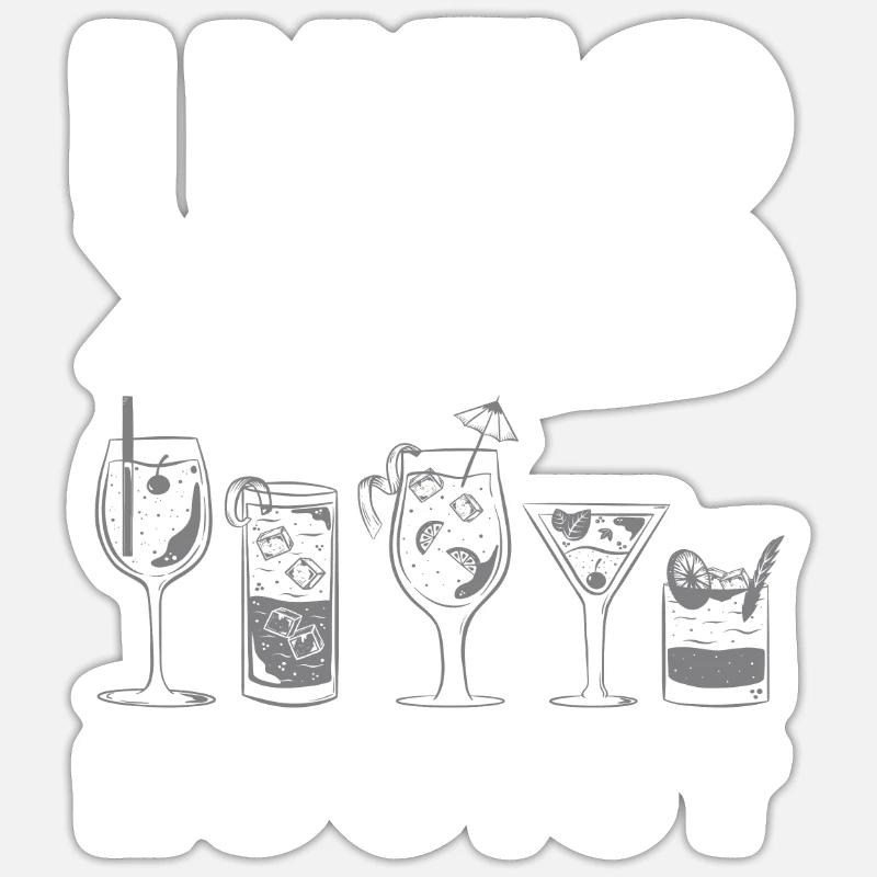 Bartender Alcohol Profession Gift Sticker size S (10 x 10 cm)