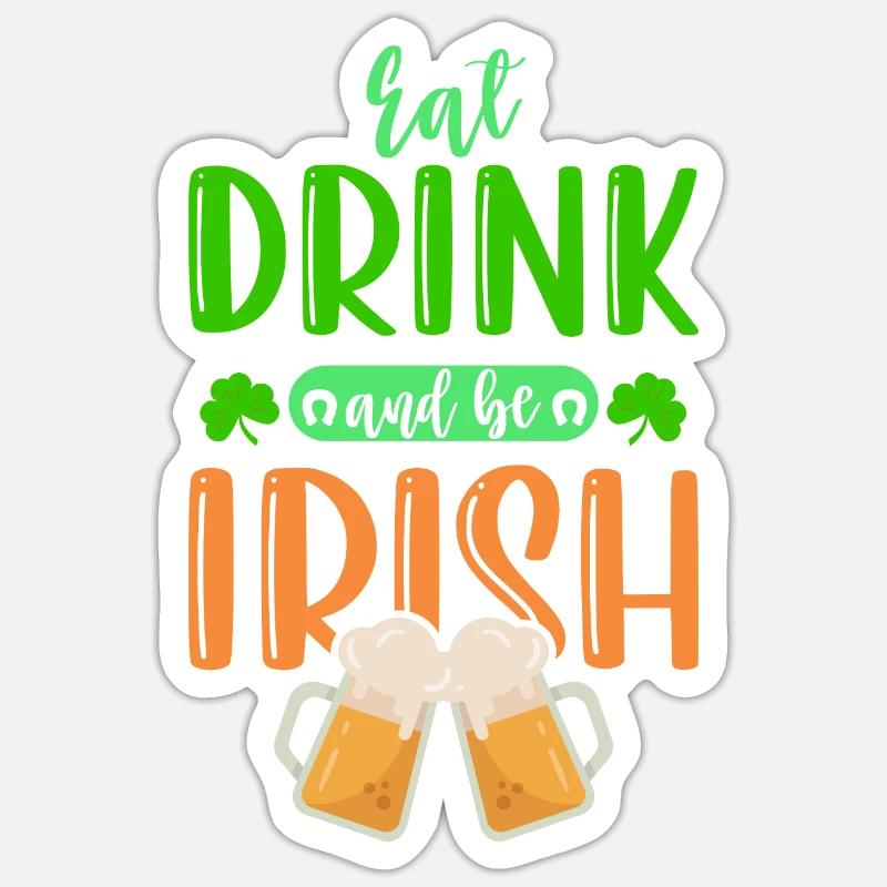 Irisch St. Patricks day Sticker Größe S (10 x 10 cm)