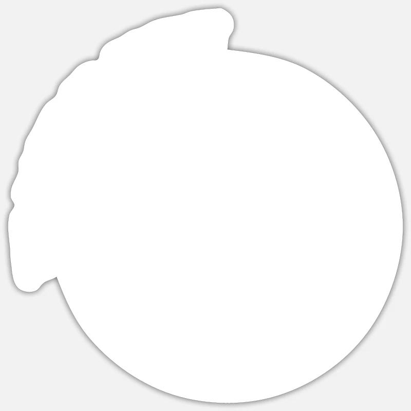 Effet Doppler - Sticker taille S (10 x 10 cm) - blanc mat