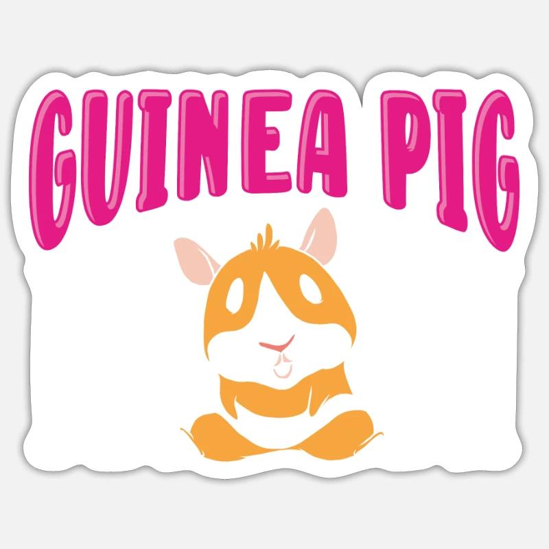 Cochon d’Inde Maman - Sticker taille S (10 x 10 cm) - blanc mat