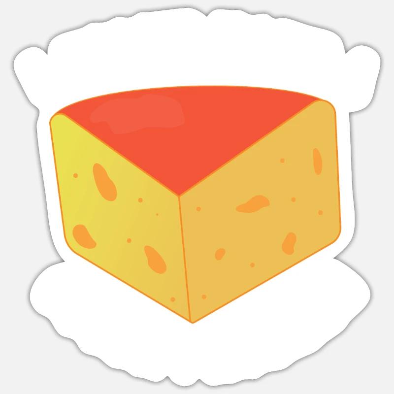 Fromager Fromager Gouda Lover - Sticker taille S (10 x 10 cm) - blanc mat