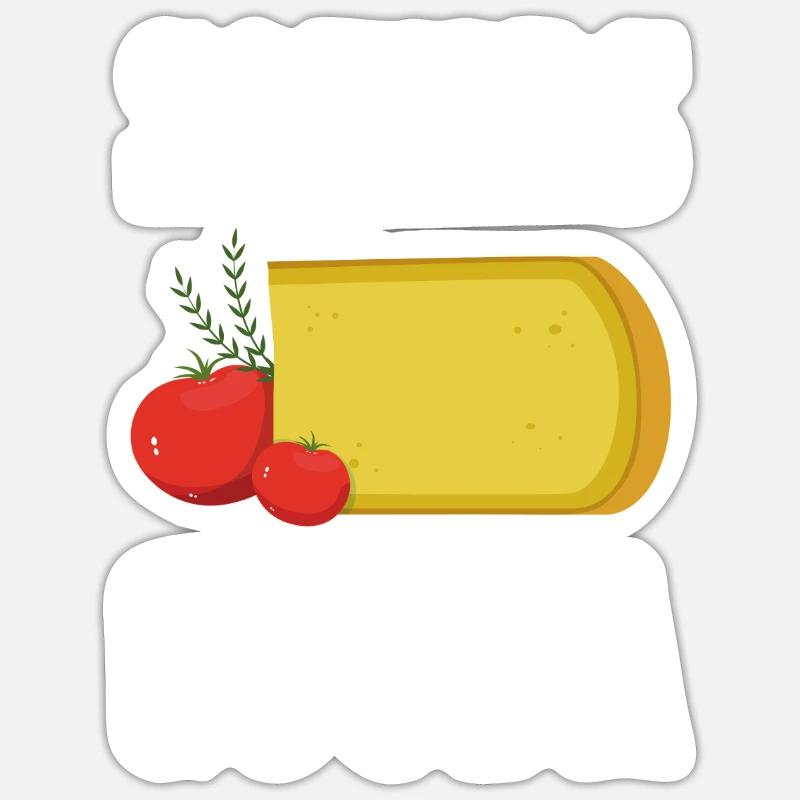 Cheesemonger Cheese Maker Gouda Lover - Sticker Größe S (10 x 10 cm) - Mattweiß