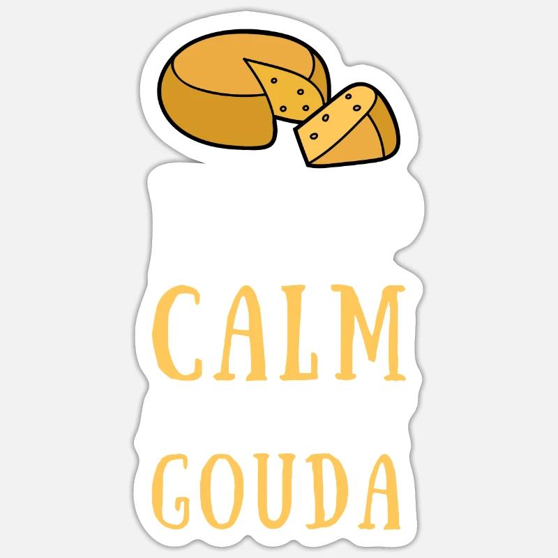 Cheesemonger Cheese Maker Gouda Lover - Sticker size S (10 x 10 cm) - white matte