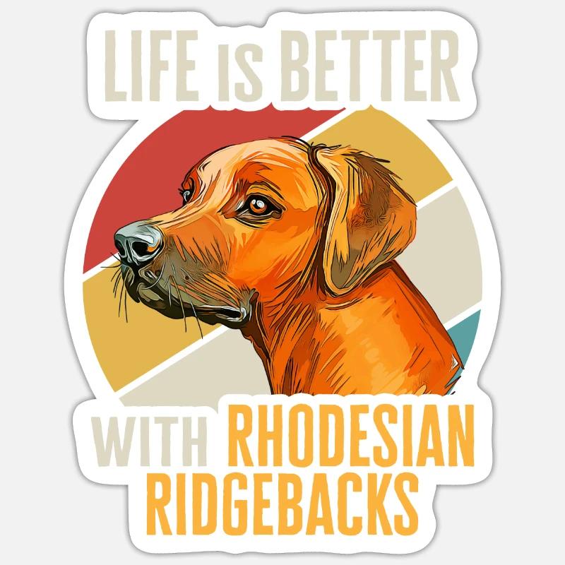 Rhodesian Ridgeback Dog - Sticker size S (10 x 10 cm) - white matte