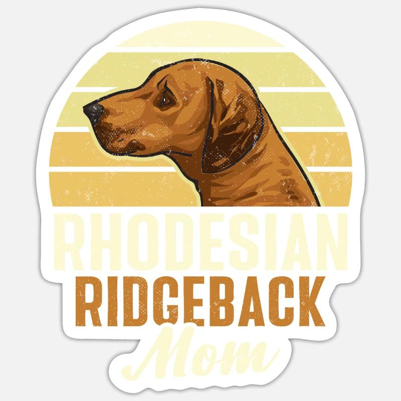 Rhodesian Ridgeback Hund - Sticker Größe S (10 x 10 cm) - Mattweiß