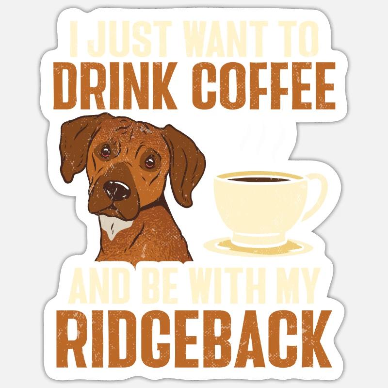 Rhodesian Ridgeback Dog - Sticker size S (10 x 10 cm) - white matte