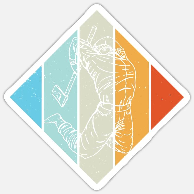 Lancer de hache rétro - Sticker taille S (10 x 10 cm) - blanc mat