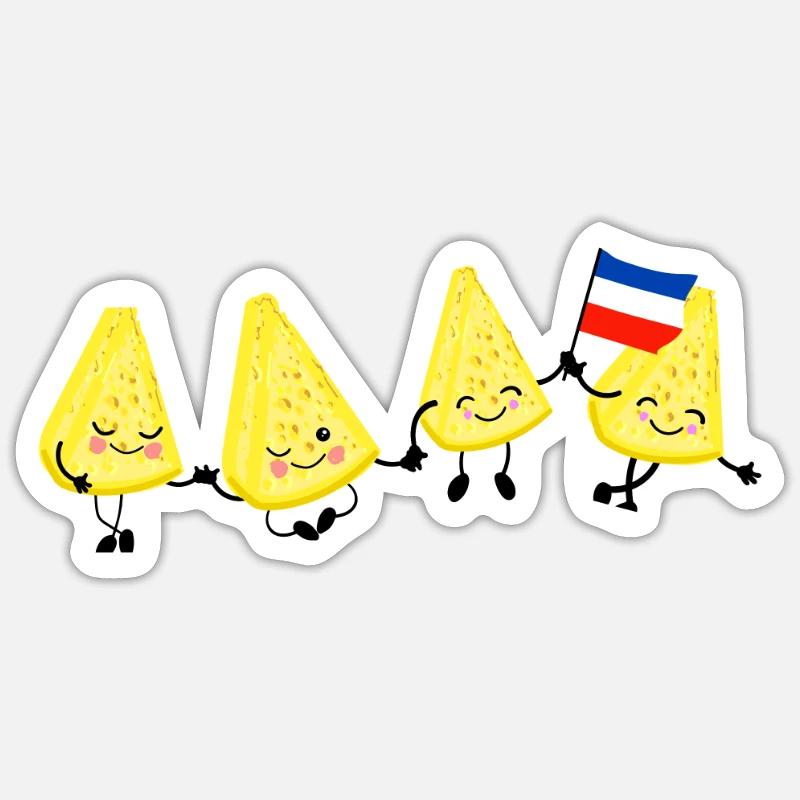 Fromager Fromager Gouda Lover - Sticker taille S (10 x 10 cm) - blanc mat