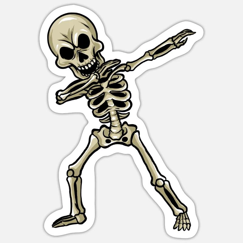 Dabbing Skeleton Skeleton Gift Dab Sticker size S (10 x 10 cm)
