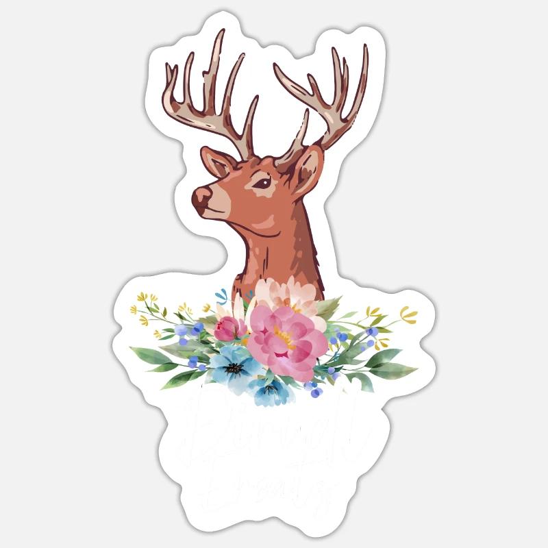 Dirndl Replacement - Sticker size S (10 x 10 cm) - white matte