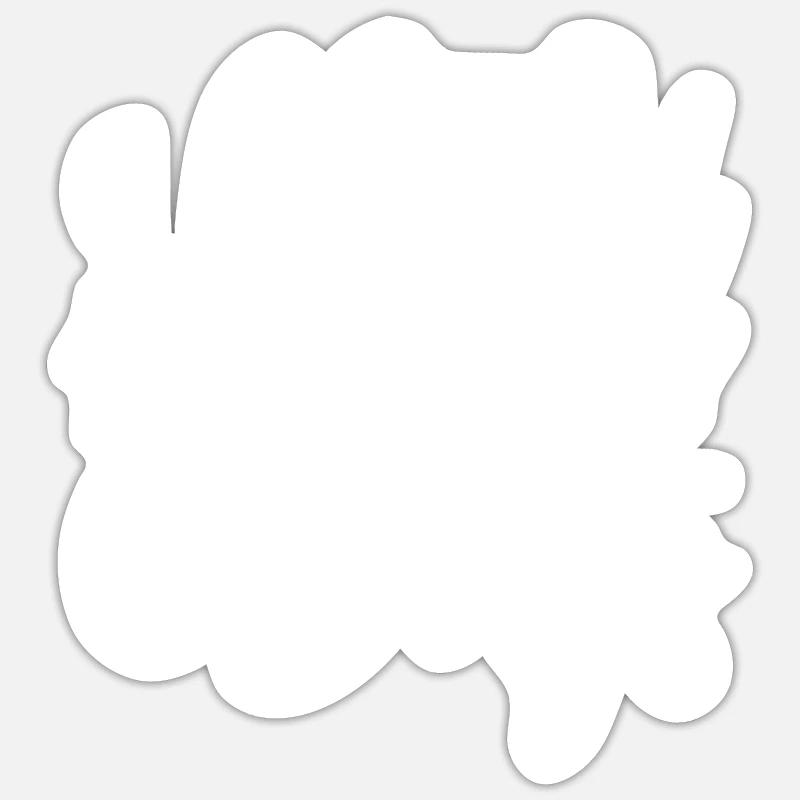 Aimé par mes chiens - Sticker taille S (10 x 10 cm) - blanc mat