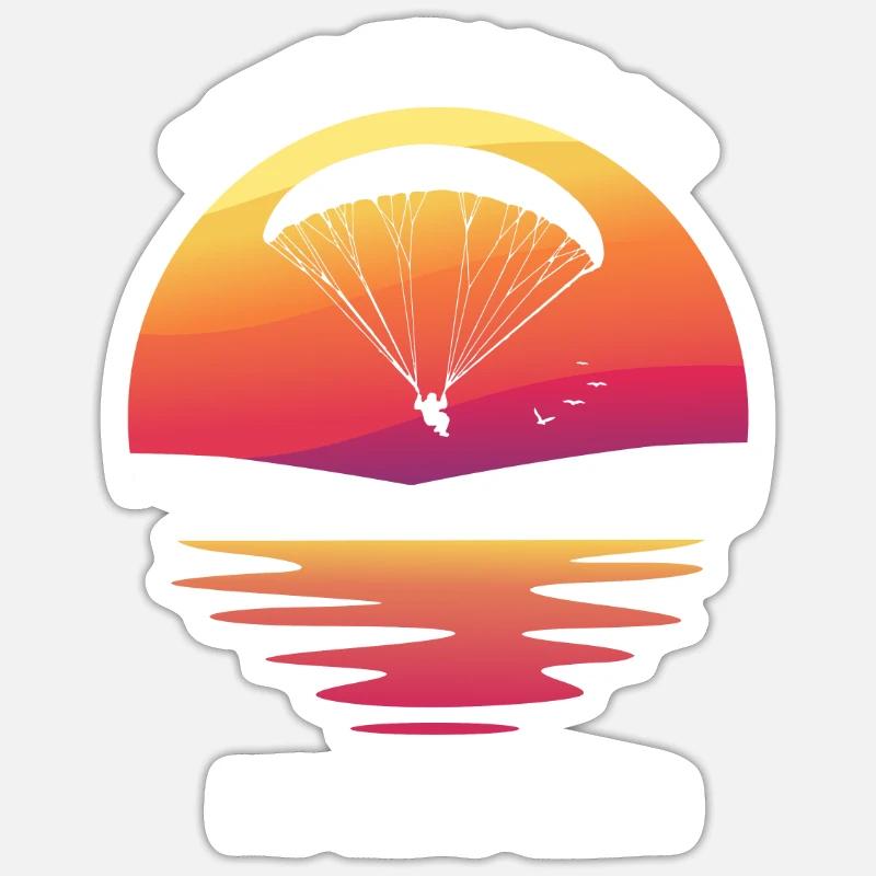 Base jump - Sticker taille S (10 x 10 cm) - blanc mat