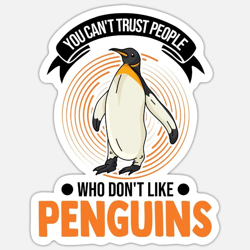Penguin Gift Penguin - Sticker size S (10 x 10 cm) - white matte