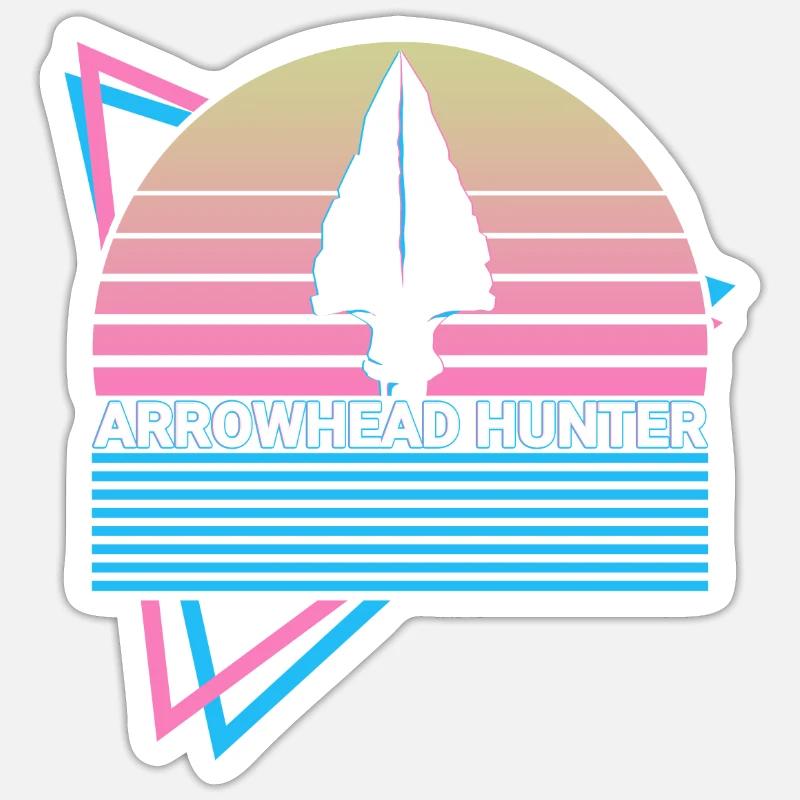 Arrowhead Hunter Retro Sticker size S (10 x 10 cm)