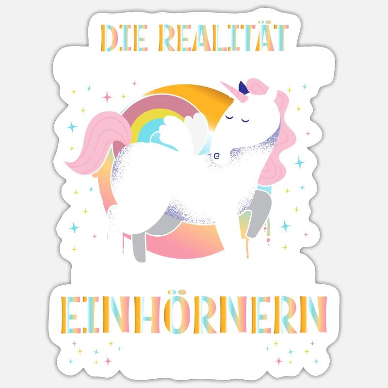 Angst vor Einhörnern? - Unicorn Mädchen Einhörner Sticker Größe S (10 x 10 cm)