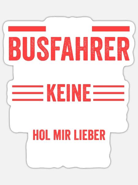 Busfahrer Bier Schulbus Geschenk - Sticker Größe S (10 x 10 cm) - Mattweiß