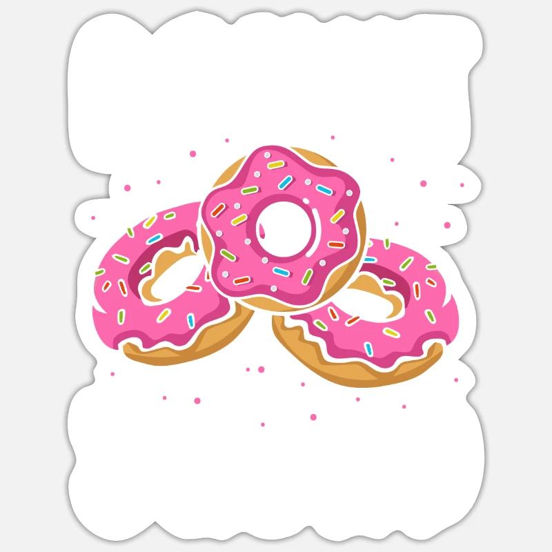 Escouade Donut - Sticker taille S (10 x 10 cm) - blanc mat