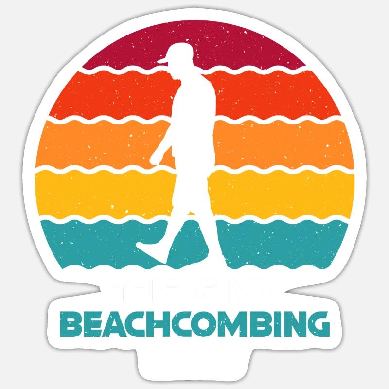 Beachcombing - Sticker size S (10 x 10 cm) - white matte