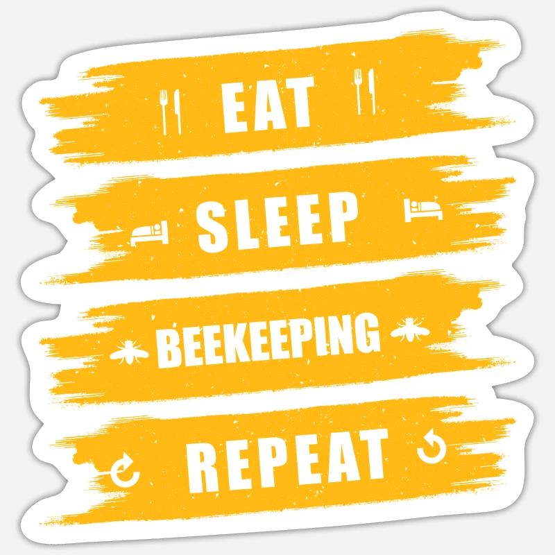 Imker Bienenzüchter - Sticker Größe S (10 x 10 cm) - Mattweiß