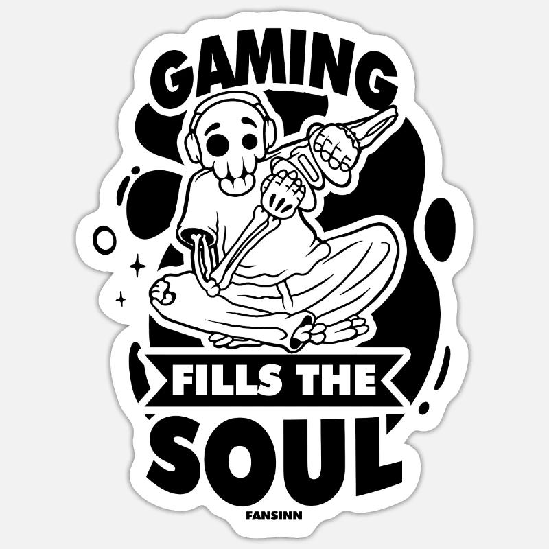 Jeu - Sticker taille S (10 x 10 cm) - blanc mat