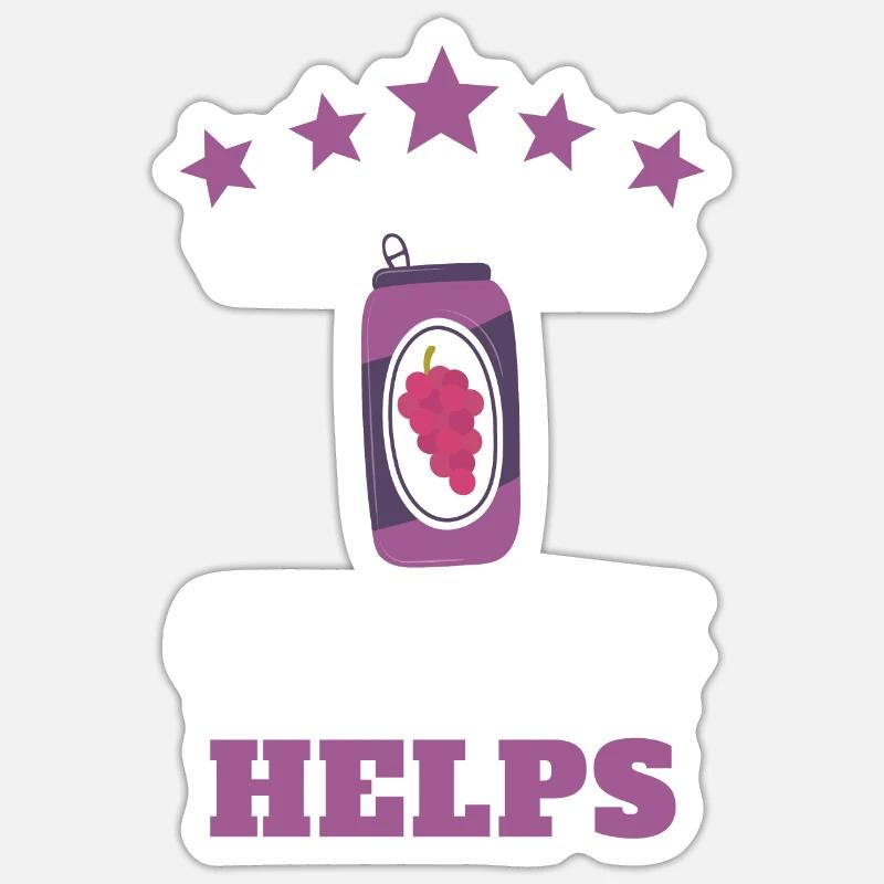 Organic Grape Juice Bottles - Sticker Größe S (10 x 10 cm) - Mattweiß