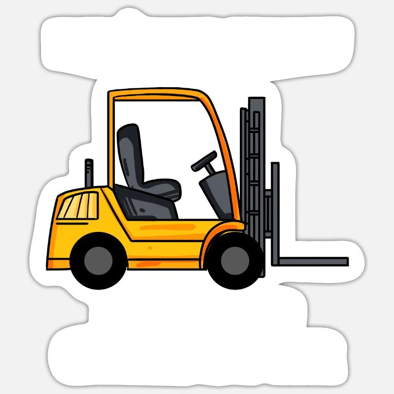Staplerfahrer Gabelstapler Stapler Sticker Größe S (10 x 10 cm)