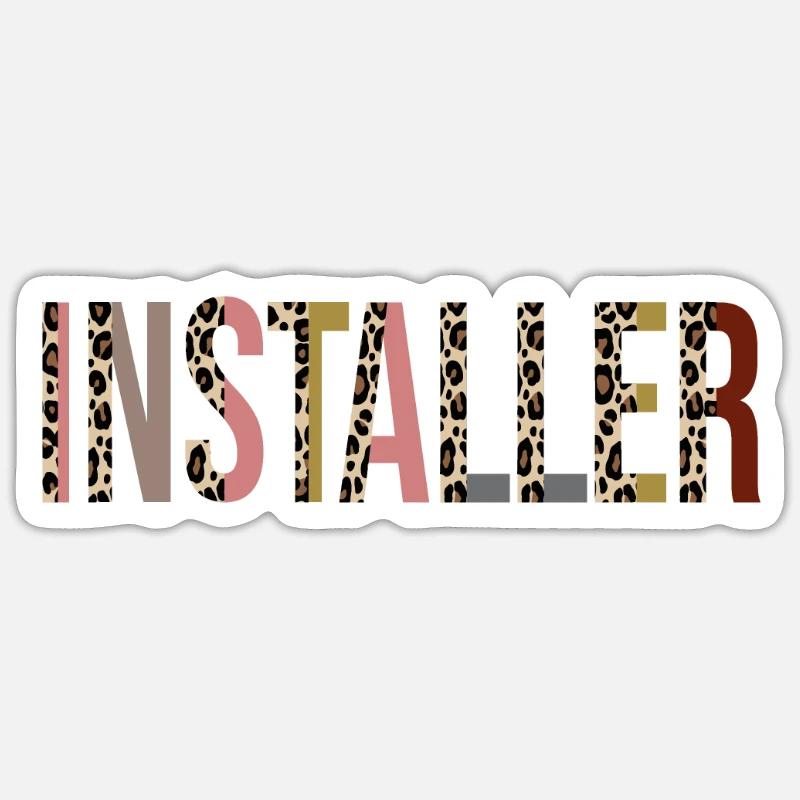 Installationsprogramm - Sticker Größe S (10 x 10 cm) - Mattweiß