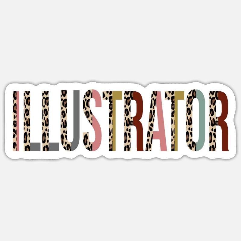 Illustrator - Sticker Größe S (10 x 10 cm) - Mattweiß