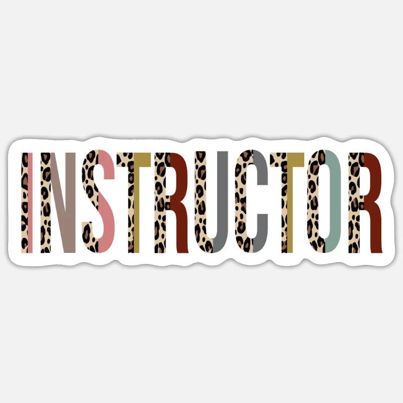 Instructor - Sticker size S (10 x 10 cm) - white matte