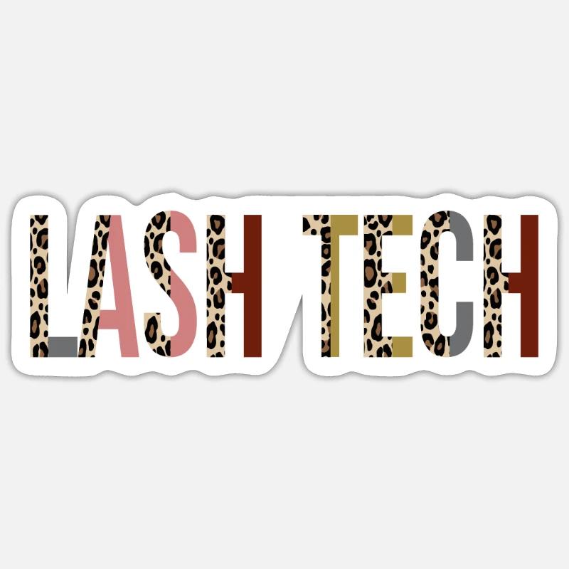 Lash Tech - Sticker taille S (10 x 10 cm) - blanc mat