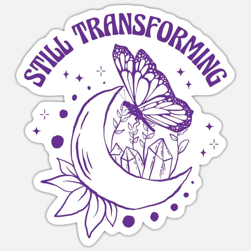 Galaxie transformatrice de papillon céleste Sticker taille S (10 x 10 cm)